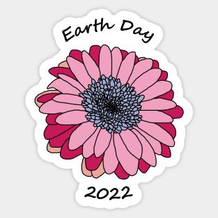 Earth Day 2022 Gerbera Daisy Sticker